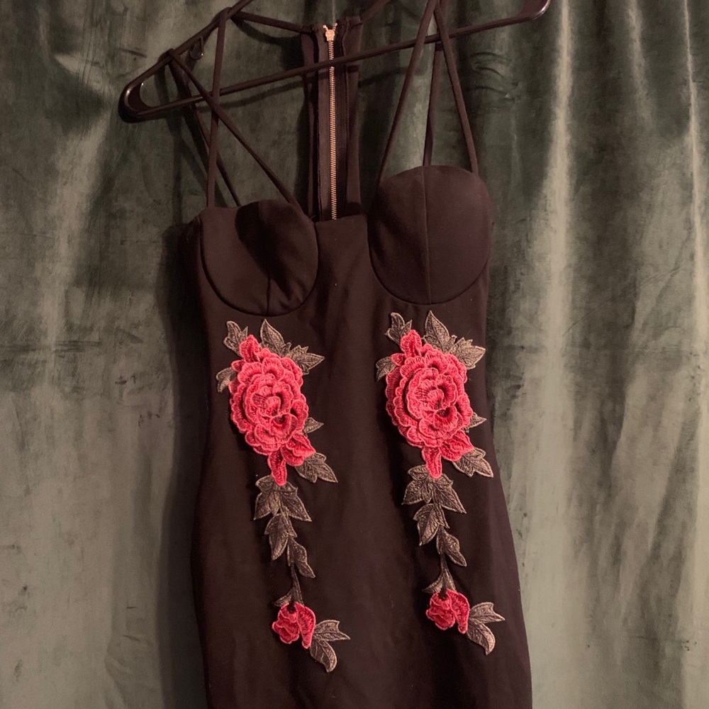 Black floral dress